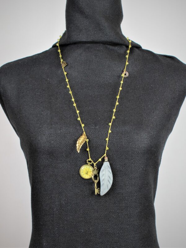 COLLANA lunga CON CHARMS OROLOGI E CHIAVI GARODESIGNERS