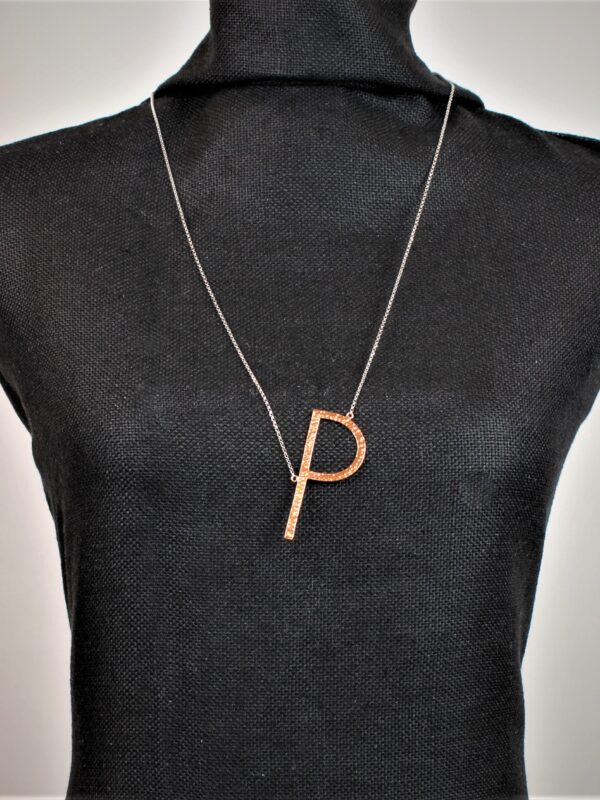 COLLANA lunga IN ARGENTO 925 CON MONOGRAMMA P GARODESIGNERS
