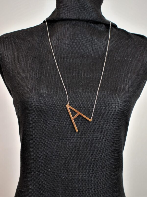 COLLANA lunga IN ARGENTO 925 CON MONOGRAMMA A GARODESIGNERS
