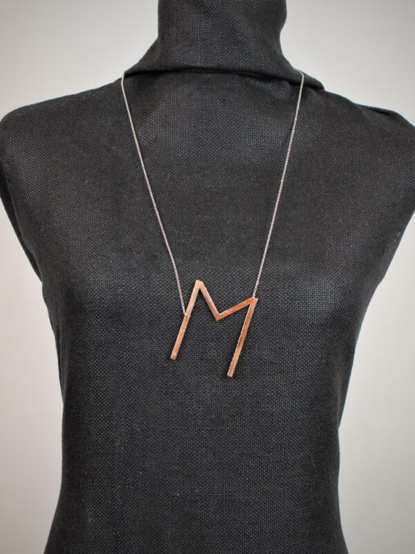 COLLANA lunga IN ARGENTO 925 CON MONOGRAMMA M GARODESIGNERS