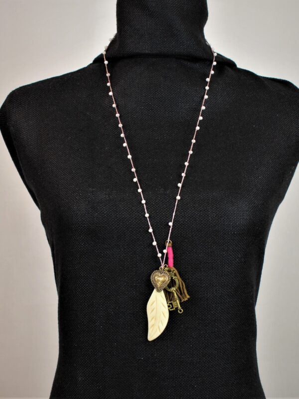 COLLANA DESIGN lunga IN SETA LAVORATA A MANO GARODESIGNERS