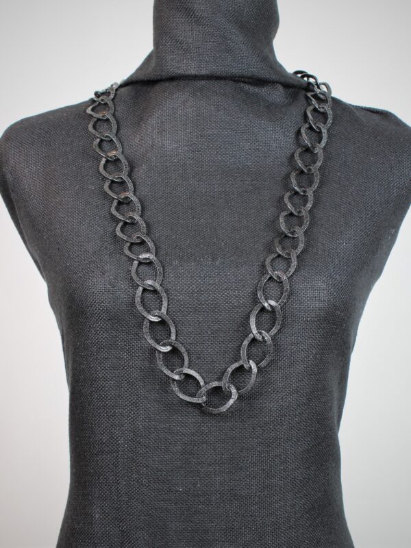 COLLANA lunga IN ALLUMINIO NERO GARODESIGNERS