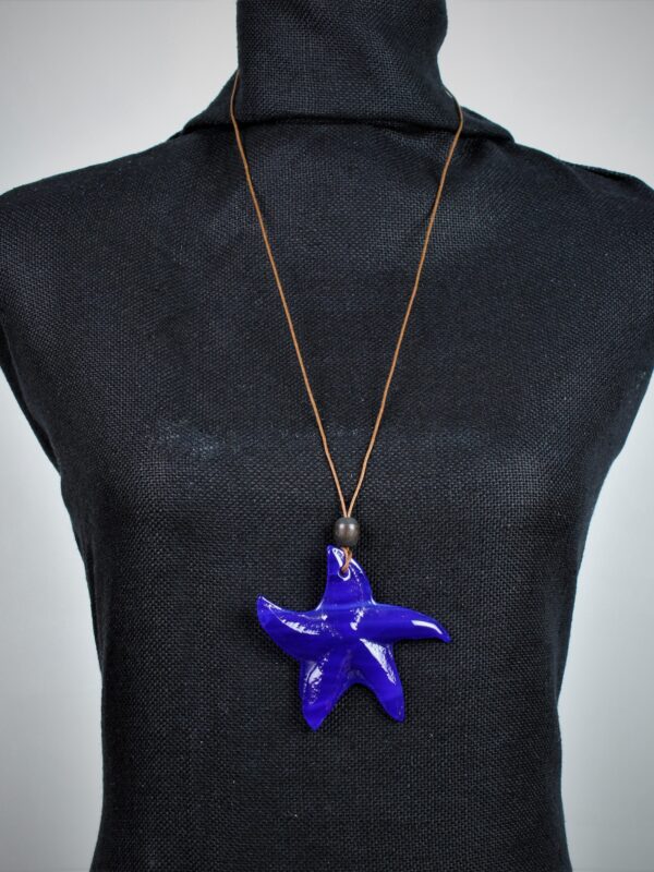 COLLANA CON stella MARINA BLU IRIDESCENTE GARODESIGNERS