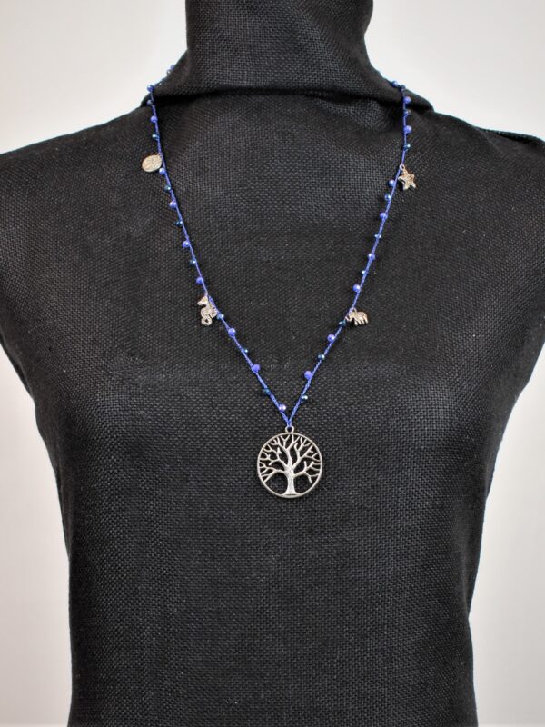 COLLANA albero DELLA VITA IN BLU/ARGENTO GARODESIGNERS