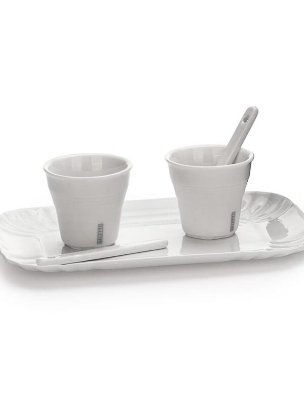 SERVIZIO CAFFÈ  2 tazzine + 1 VASSOIO ESTETICO QUOTIDIANO SELETTI
