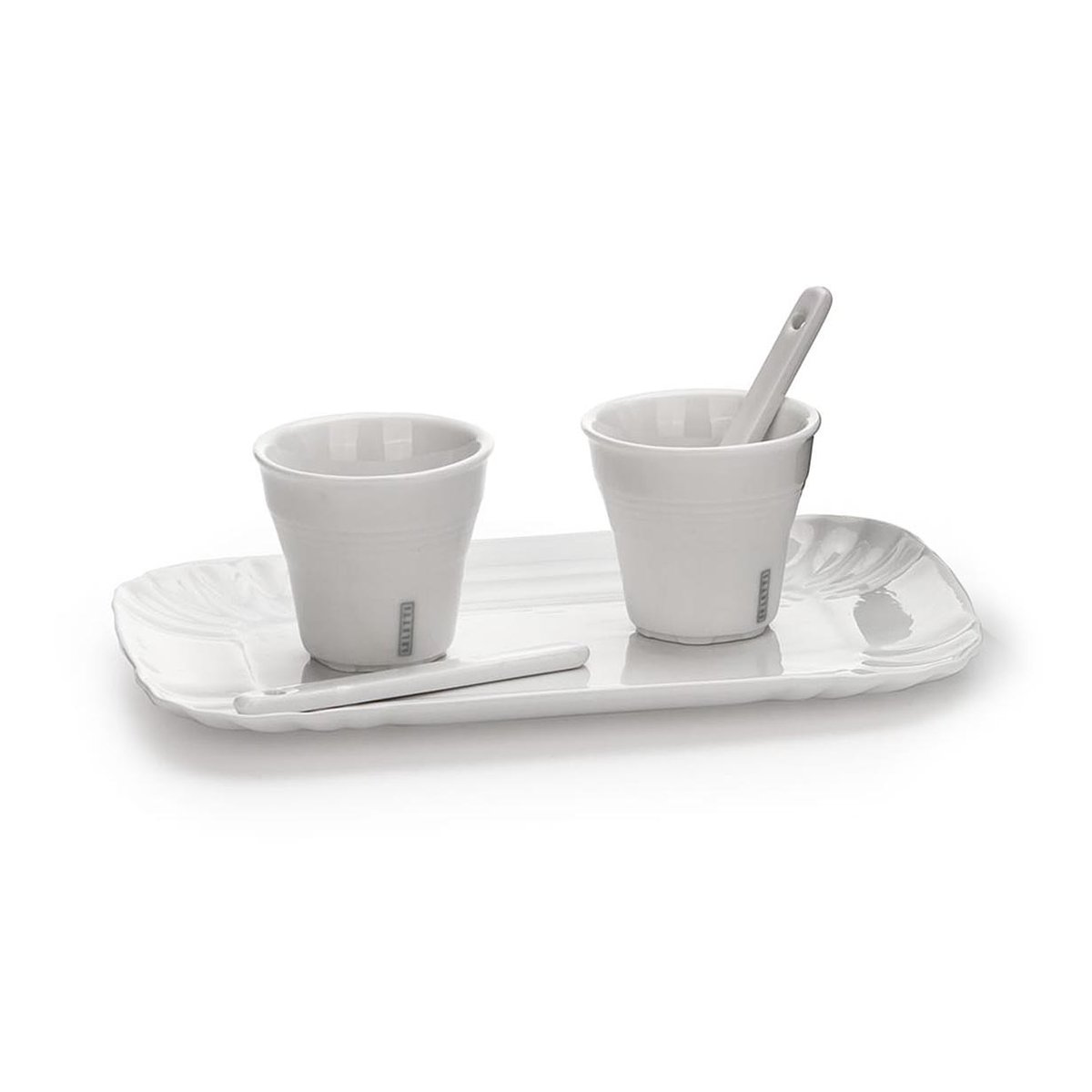SERVIZIO CAFFÈ 2 tazzine + 1 VASSOIO ESTETICO QUOTIDIANO SELETTI