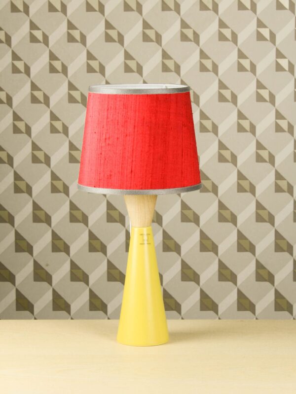 LAMPADA moderna CERAMICA GIALLOCHIARO E LEGNO GARODESIGNERS
