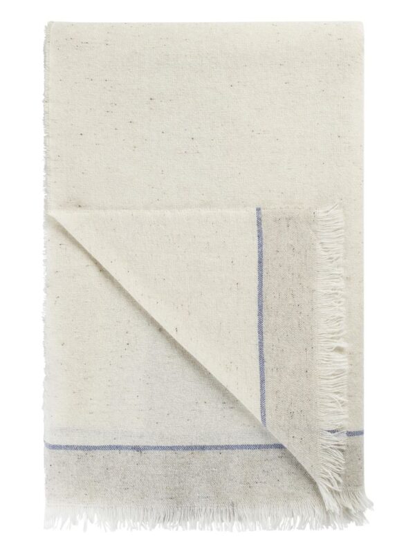 PLAID  CON FRANGE BURANO LANA E SETA  tortora DESIGNERS GUILD