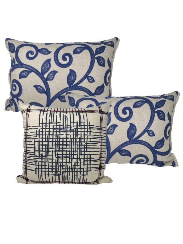 SET 3 CUSCINI WILLIAM YEOWARD ricamati E STAMPATI DESIGNERS GUILD