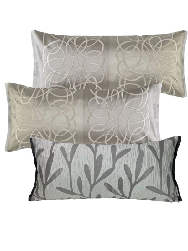 SET 3 CUSCINI ricamati E TRAMATI IN SETA CON TESSUTI DESIGNERS GUILD