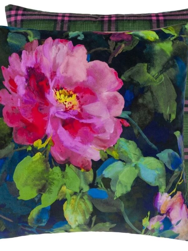 CUSCINO IN velluto FUCSIA GERTRUDE ROSE DESIGNERS GUILD