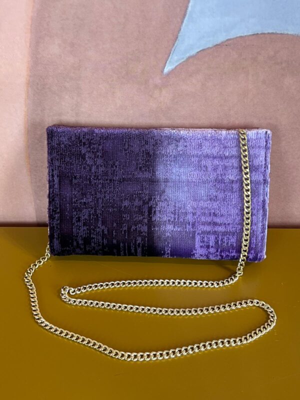 POCHETTE MAMILLA VELLUTO SFUMATURE viola