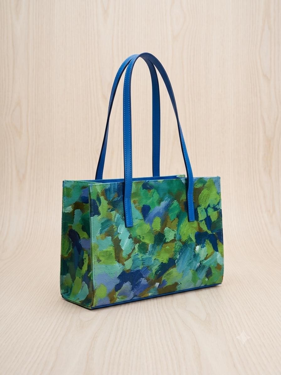 BORSA MEDIA MAMILLA canapa VERDEBLU