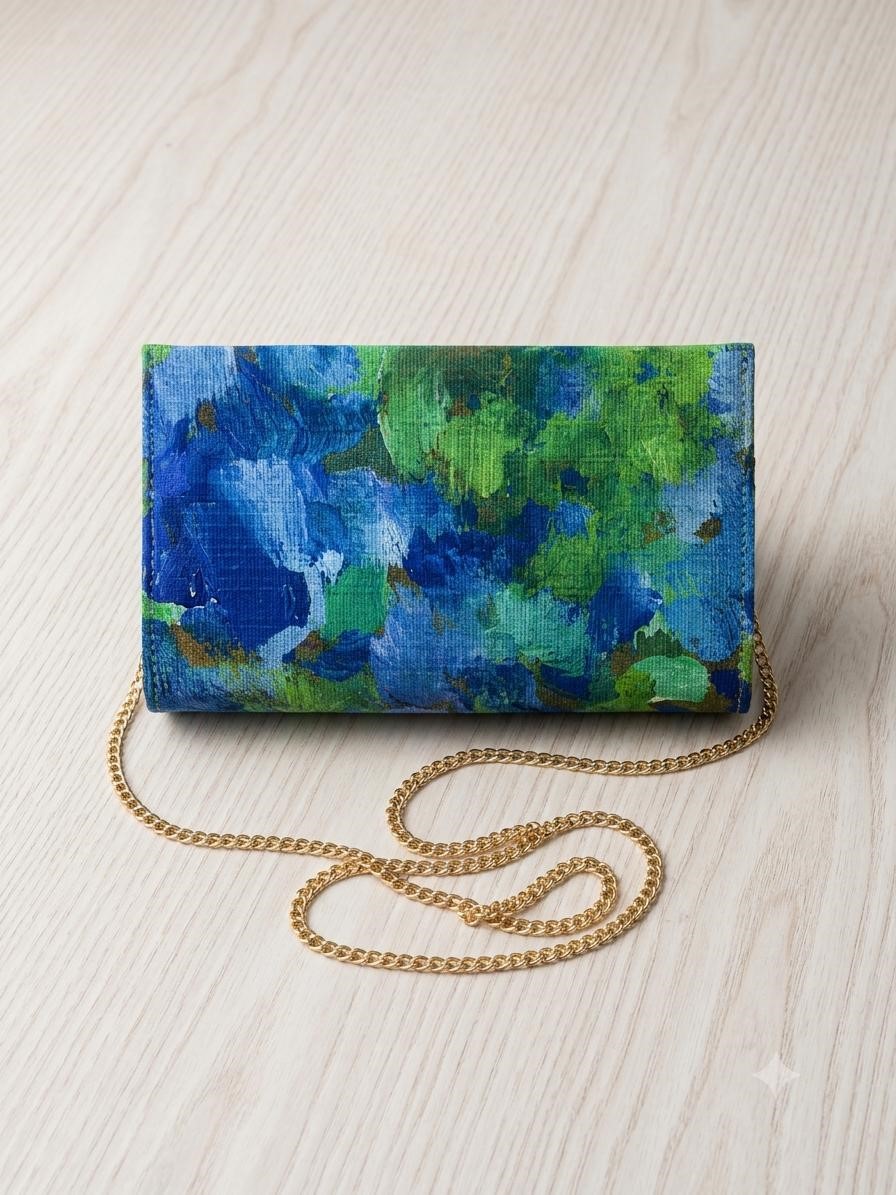 POCHETTE MAMILLA canapa VERDEBLU