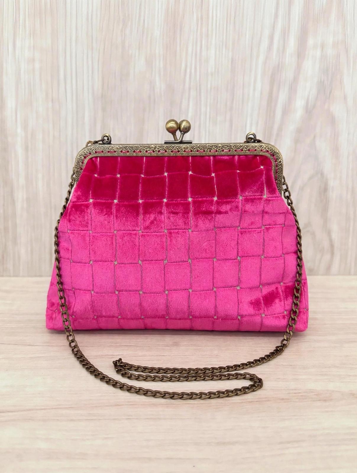 BORSA CLIPCLAP velluto RETE
